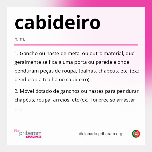 Significado de cabideiro