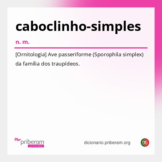 Significado de caboclinho-simples