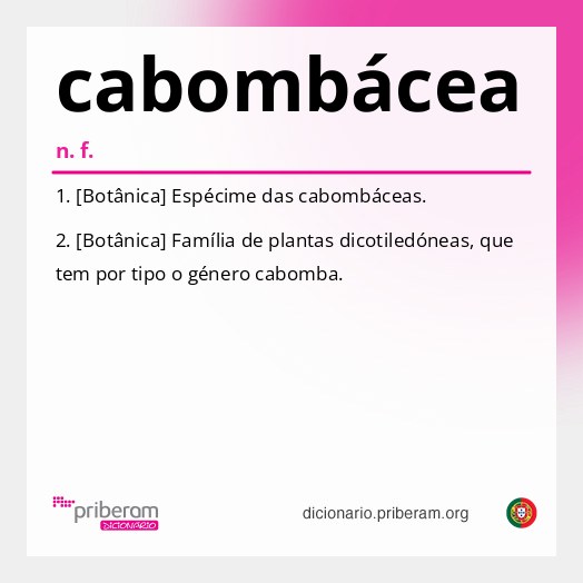 Significado de cabombácea