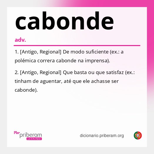 Significado de cabonde