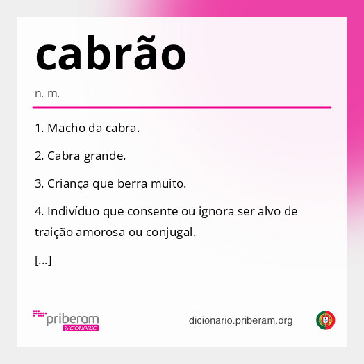 Significado de cabrão