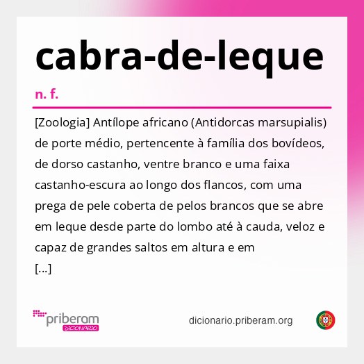Significado de cabra-de-leque