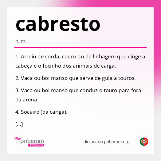 Significado de cabresto