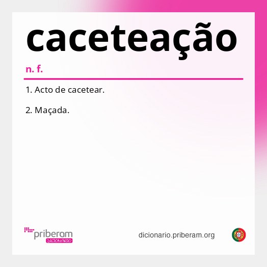 Significado de caceteação