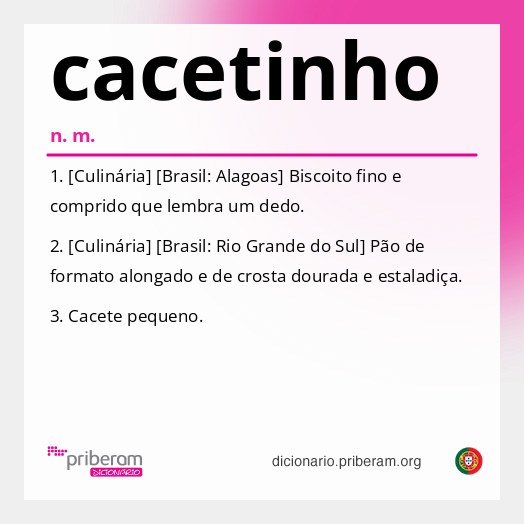 Significado de cacetinho