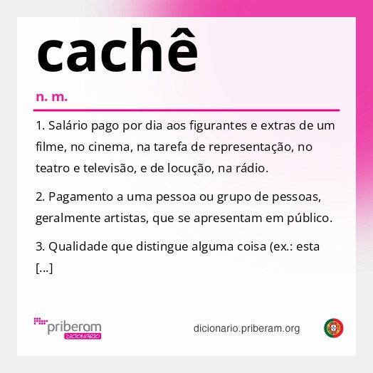 Significado de cachê