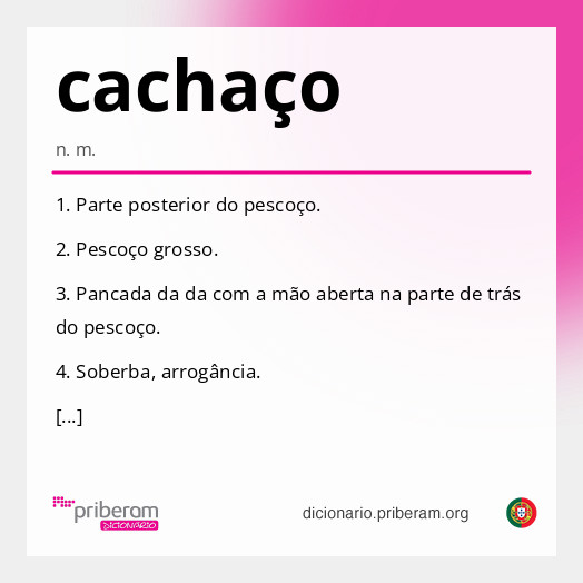 Significado de cachaço