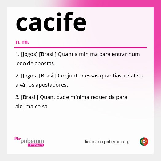 Significado de cacife