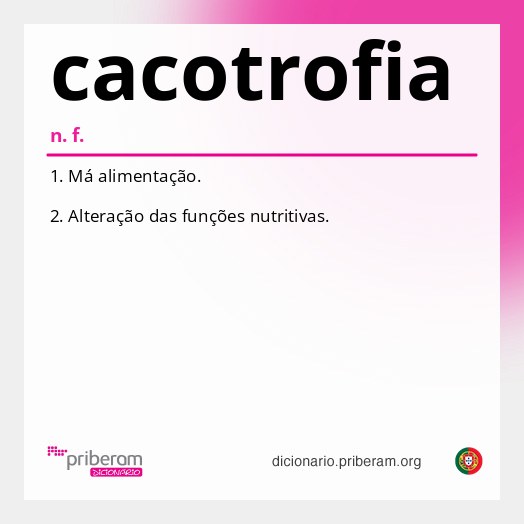 Significado de cacotrofia