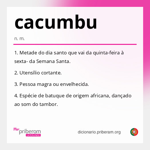Significado de cacumbu