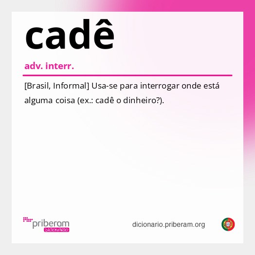 Significado de cadê