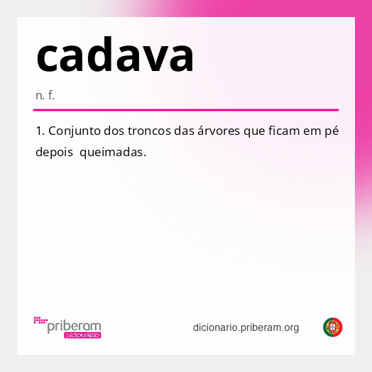 Significado de cadava