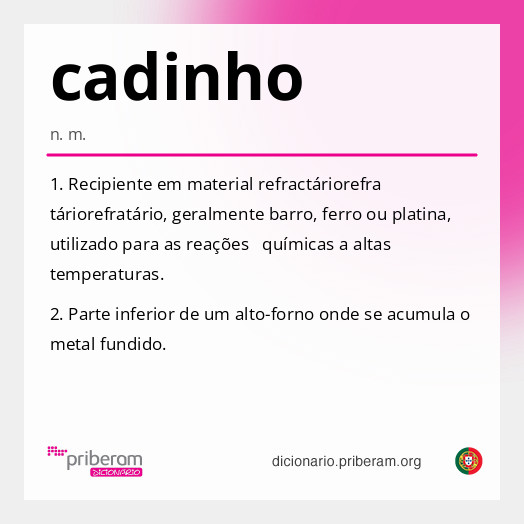 Significado de cadinho