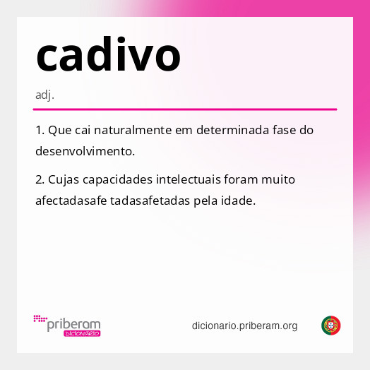 Significado de cadivo