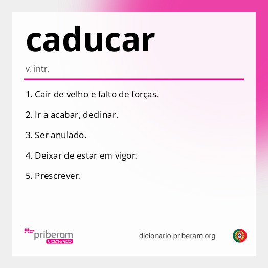 Significado de caducar