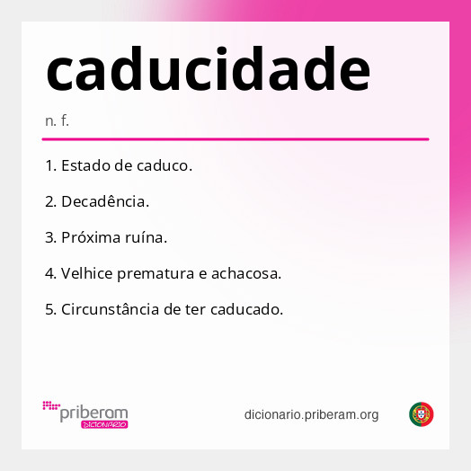 Significado de caducidade