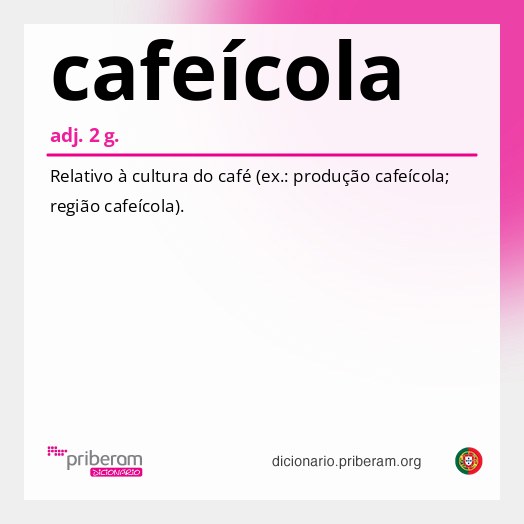 Significado de cafeícola