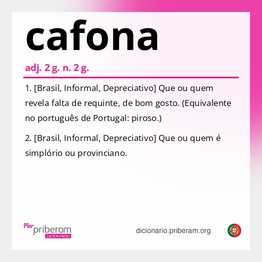 Significado de cafona