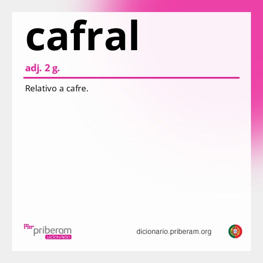 Significado de cafral