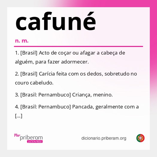 Significado de cafuné