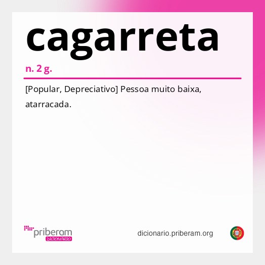 Significado de cagarreta