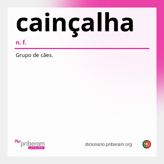 Significado de cainçalha