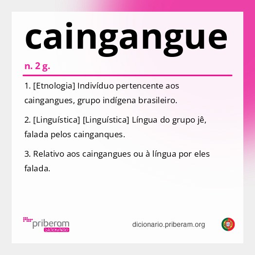 Significado de caingangue