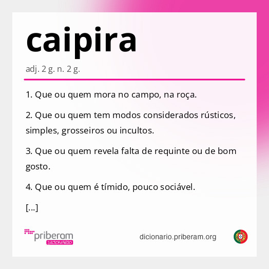 Significado de caipira