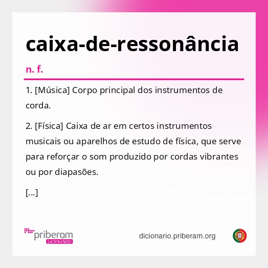 Significado de caixa-de-ressonância