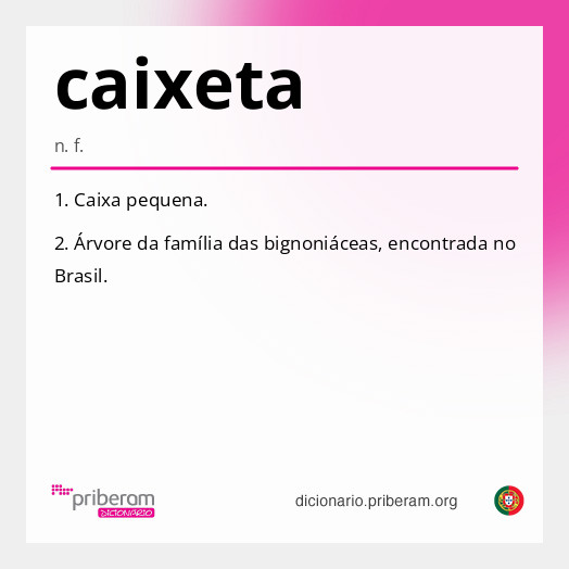 Significado de caixeta