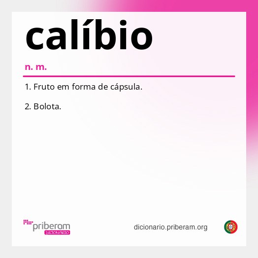 Significado de calíbio