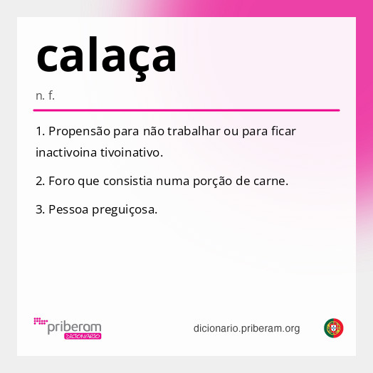 Significado de calaça