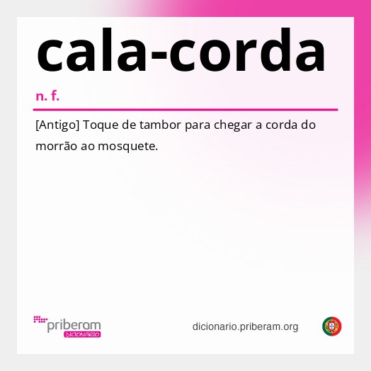 Significado de cala-corda