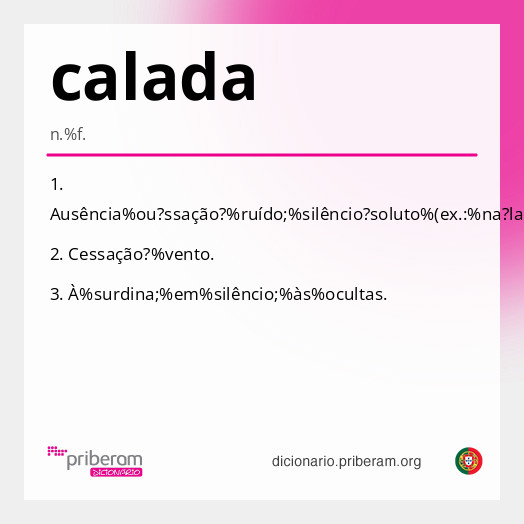 Significado de calada
