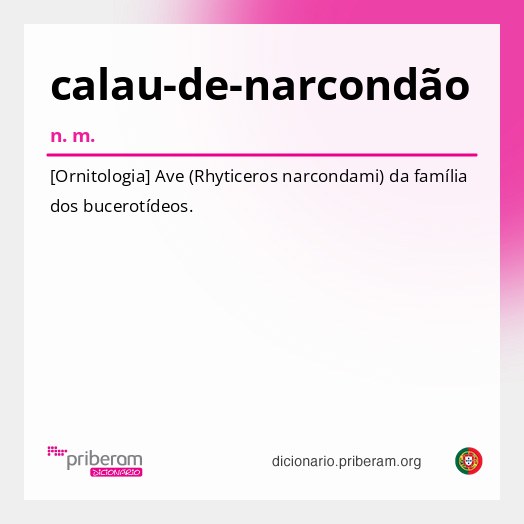 Significado de calau-de-narcondão