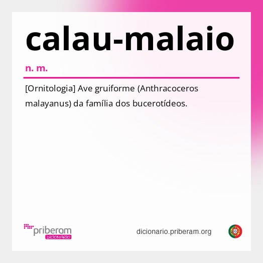 Significado de calau-malaio