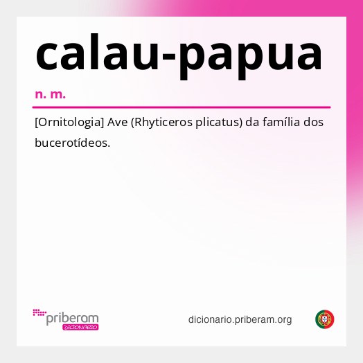 Significado de calau-papua