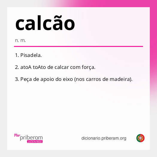 Significado de calcão