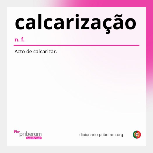 Significado de calcarização
