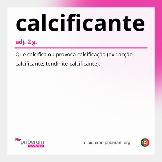 Significado de calcificante