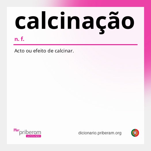 Significado de calcinação