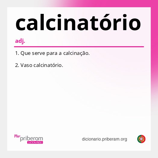 Significado de calcinatório