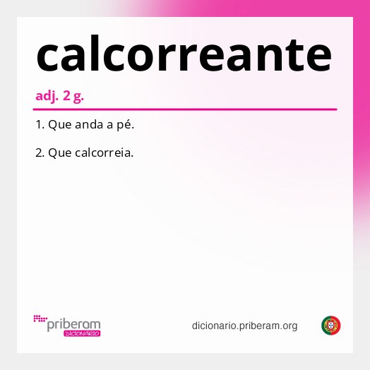 Significado de calcorreante