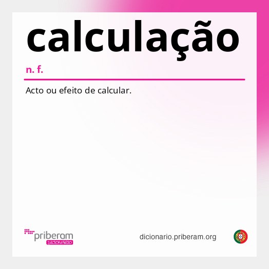 Significado de calculação