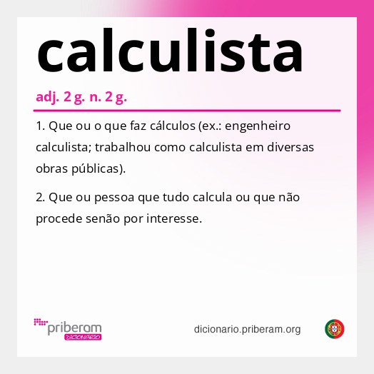 Significado de calculista
