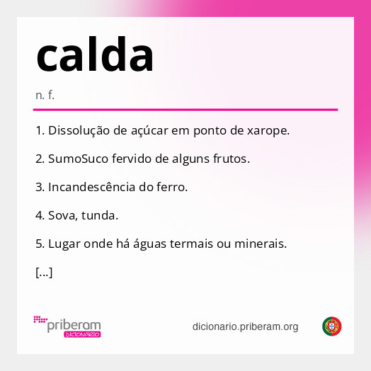 Significado de calda