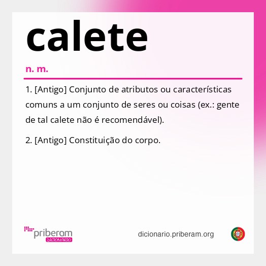 Significado de calete