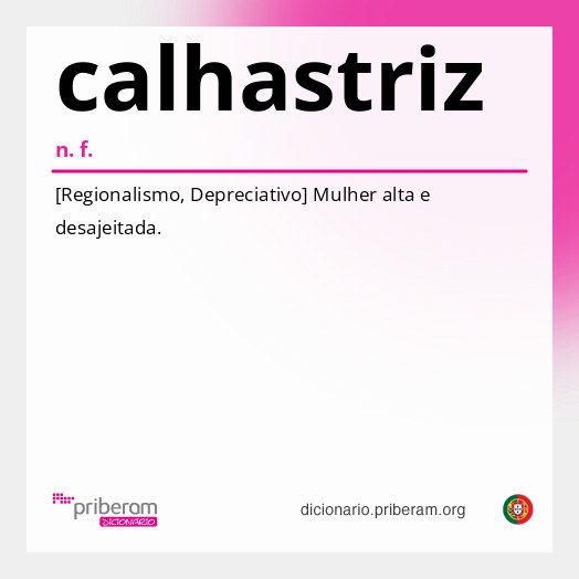 Significado de calhastriz