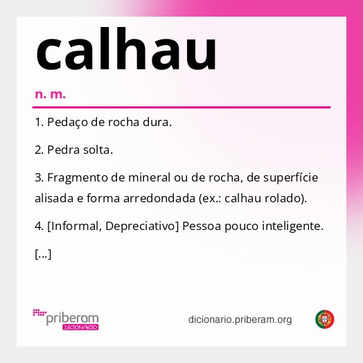 Significado de calhau
