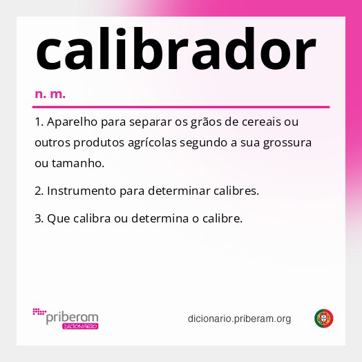 Significado de calibrador